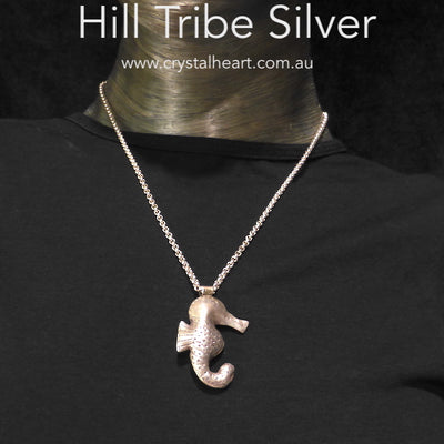 Karen Hill Tribe Silver Pendant | 99% pure Silver | Authentic traditional design and craftsmanship | Crystal Heart Melbourne Australia since 1986