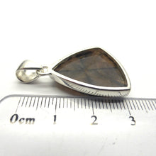 Load image into Gallery viewer, Chiastolite Pendant | Triangle Cabochon | 925 Sterling Silver | Andalusite Variety | Protection for Travellers | Centred Strength | Genuine Gems from Crystal Heart Melbourne Australia since 1986