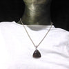 Chiastolite Pendant | Triangle Cabochon | 925 Sterling Silver | Andalusite Variety | Protection for Travellers | Centred Strength | Genuine Gems from Crystal Heart Melbourne Australia since 1986