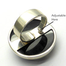 Load image into Gallery viewer, Golden Sheen Obsidian Ring | 925 Sterling Silver Wave Motif | US size adjustable 7 to 9 | Harmony in Chaos | Spiritual revolution | Genuine Gems from Crystal Heart Australia since 1986