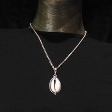 Load image into Gallery viewer, Cowrie Shell Pendant | I925 Sterling Silver with Silver Ball work surround | Goddess connection and protection, fertility and abundance | Genuine Gems from Crystal Heart Australia Melbourne Australia since 1986