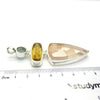 Rose Garden Lodolite Quartz, Natural Citrine and Aquamarine Pendant | 925 Sterling Silver | Flawless A Grade Citrine | Abundant Energy Repel Negativity | Spiritual Vision | Genuine Gems from Crystal Heart Melbourne Australia  since 1986