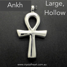 Load image into Gallery viewer, Ankh Pendant | 925 Sterling Silver | Ancient Egyptian symbol of Life, Fertility, Eternity | Large Electroformed Sculpture | Positive Affirmations | Crystal Heart Melbourne Australia since 1986