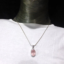 Load image into Gallery viewer, Morganite Gemstone Pendant | Small Faceted Oval | 925 Sterling Silver | Bezel Set | Apricot Pink variety of Beryl | Divine Love | Libra Stone | Genuine gems from Crystal Heart Melbourne Australia since 1986