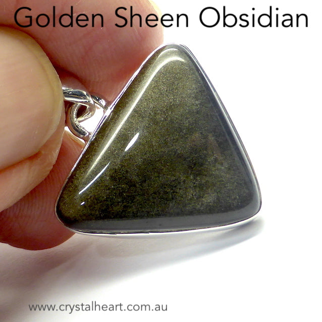 Golden obsidian pendant deals