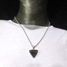 Load image into Gallery viewer, Golden Sheen Obsidian Pendant | Triangle Cabochon | 925 Sterling Silver | Harmony in Chaos | Spiritual revolution | Scrying Stone | Genuine Gems from Crystal Heart Melbourne Australia since 1986
