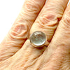 Aquamarine Gemstone Ring | Cabochon Round | 925 Sterling Silver | Bezel Set | Open Back | US Size 7, 8 or 9 | Genuine Gems from Crystal Heart Melbourne 