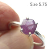 Small but perfect faceted slice of natural Ruby Crystal showing internal structure | Pinkish Red | 925 Sterling Silver | Strong Claw set | Genuine Gems from Crystal Heart Melbourne Australia  since 1986