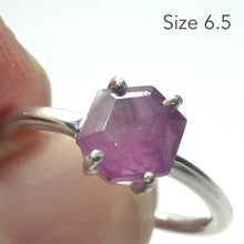 Load image into Gallery viewer, Ruby Ring, Faceted Crystal Slice, 925 Sterling Silver, r1