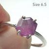 Ruby Ring, Faceted Crystal Slice, 925 Sterling Silver, r1
