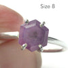 Small but perfect faceted slice of natural Ruby Crystal showing internal structure | Pinkish Red | 925 Sterling Silver | Strong Claw set | Genuine Gems from Crystal Heart Melbourne Australia  since 1986