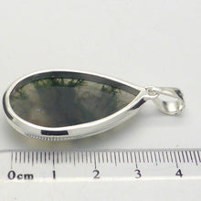 Load image into Gallery viewer, Moss Agate l Pendant | 925 Sterling Silver | Quality Setting | Verdant organic looking inclusions of vivid green Chlorite in Clear Quartz | Balance the Branches in your Path | Clear Lungs | Strengthen Nervous system | Genuine gems from Crystal Heart Melbourne Australia since 1986