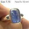 Blue Kyanite Rings |  Cabochons nice colour clarity | 925 Sterling Silver  | Bezel Set Open Back | Uplift and protect the Heart | Doesn't hold Negativity | Protects from electromagnetic radiation | US Size 6.25,7.25,7.75 | Taurus Libra Aries Gemstone | Genuine Gems from Crystal Heart Melbourne Australia since 1986