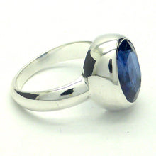 Load image into Gallery viewer, Blue Kyanite Ring, Faceted Oval, 925 Silver, p3