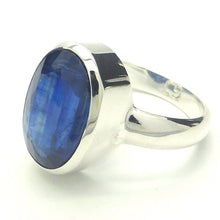Load image into Gallery viewer, Blue Kyanite Ring, Faceted Oval | 925 Sterling Silver | US Size 9 | AUS or UK Size  R1/2 | Uplift and protect the Heart | Taurus Libra Aries Gemstone | Genuine Gems from Crystal Heart Melbourne Australia since 1986