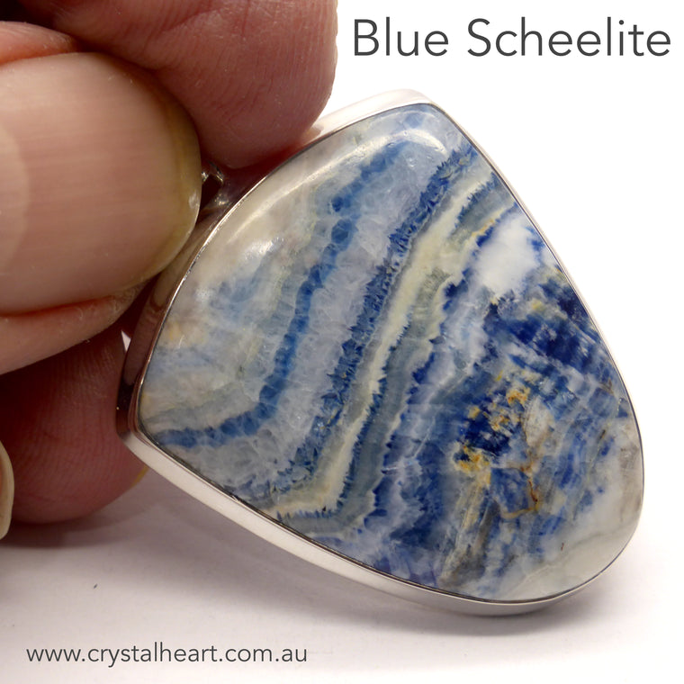 Blue Scheelite Pendant, 925 Silver r3