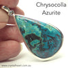 Chrysocolla and Azurite | Large Pendant | Beautiful Scenic Piece | 925 Sterling Silver | Communication | Connection | relaxed healing | Genuine Gems from Crystal Heart Melbourne  since 1986