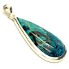 Chrysocolla and Azurite | Large Pendant | Beautiful Scenic Piece | 925 Sterling Silver | Communication | Connection | relaxed healing | Genuine Gems from Crystal Heart Melbourne  since 1986