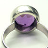 Brazilian Amethyst Ring | Faceted Round | AAA Grade | Beautiful deep violet flame purple | 925 Sterling silver | US size 7.65 | AUS N | Genuine Gems from Crystal Heart Melbourne Australia since 1986