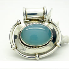 Load image into Gallery viewer, Large Blue Chalcedony Pendant | constant sky blue | Steampunk design | Peace Tranquility Healing | 925 Sterling Silver | Spiritual progress | Genuine Gems from Crystal Heart Melbourne Australia since 1986
