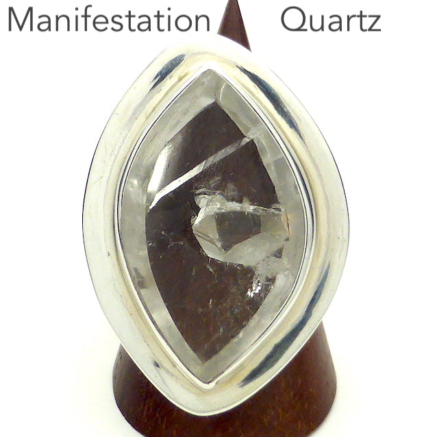 Manifestation Quartz Ring, 925 Silver, kt1