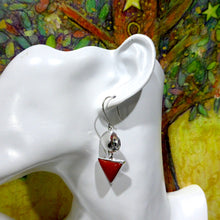 Load image into Gallery viewer, Red Coral Earring | Bamboo Coral | 925 Sterling Silver | Powerful Imagery of Love | Genuine Gemstones from Crystal Heart Melbourne Australia since 1986