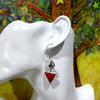 Red Coral Earring | Bamboo Coral | 925 Sterling Silver | Powerful Imagery of Love | Genuine Gemstones from Crystal Heart Melbourne Australia since 1986