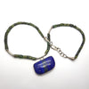 Stunning Green Tourmaline Necklace | Natural Crystals drilled as beads | Lapis Lazuli Pendant | Substantial 925 Sterling Silver Findings | Mindfulness | Inner Truth | Genuine Gems from Crystal Heart Melbourne Australia since 1986