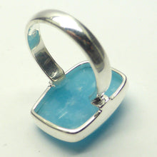 Load image into Gallery viewer, Smithsonite Ring | Onlong Cabochon | Delicious Sky Blue | Classic Bezel set with open Back | US Size 6 | AUS or UK size L1/2 | Calm Emotional Healing Balance | Pisces Virgo | Genuine Gems from Crystal Heart Melbourne Australia since 1986