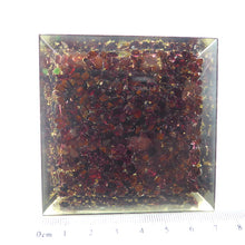 Load image into Gallery viewer, Orgonite Pyramid with genuine Red Garnet Chips | Clear Crystal Point conduit in Copper Spiral | Accumulate Orgone Energy | Crystal Heart Melbourne Australia since 1986