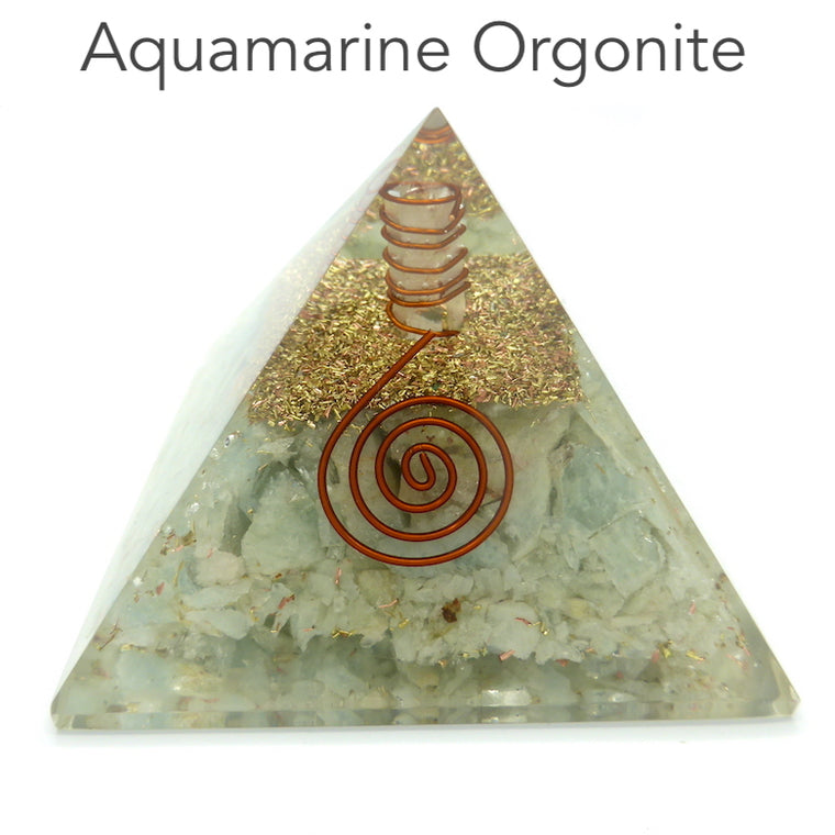 Orgonite Pyramid with Aquamarine