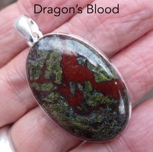 Load image into Gallery viewer, Dragon&#39;s Blood Cabochon Pendant | 925 Sterling Silver Setting | Open Back | Creativity Focus | Manifestation | Self Reflection before Action | Genuine Gems from Crystal Heart Melbourne Australia since 1986