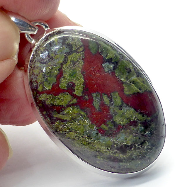 Dragon's Blood Cabochon Pendant | 925 Sterling Silver Setting | Open Back | Creativity Focus | Manifestation | Self Reflection before Action | Genuine Gems from Crystal Heart Melbourne Australia since 1986