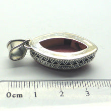 Load image into Gallery viewer, Thulite (Rosaline) Cabochon Pendant | 925 Sterling Silver | Bezel set | open back | Perfect deep pinkish red Zoisite variety from Norway | Healing Nurturing Relationship Emotional Trauma | Public speaking | Genuine Gems from Crystal Heart Melbourne Australia since 1986
