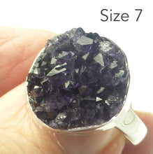 Load image into Gallery viewer, Amethyst Ring, Raw Cluster, 925 Silver r3