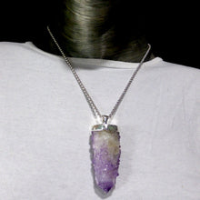 Load image into Gallery viewer, Spirit Quartz Pendant | 925 Sterling Silver cap | Grounding and empowerment | Shaman Stone | Bridge the worlds | Empowering | Amethyst Cactus quartz | Genuine Gemstones from Crystal Heart Melbourne since 1986