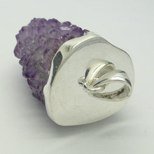 Load image into Gallery viewer, Amethyst Spirit Quartz Pendant, Raw Crystal, 925 Sterling Silver, r4