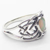 Amethyst Celtic Knotwork Ring, Faceted Teardrop, 925 r1