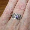 Celtic Knotwork Ring | Amethyst Faceted Teardrop  | 925 Sterling Silver | US Size 7, 8 or 9 | Genuine Gems from Crystal Heart Melbourne Australia since 1986