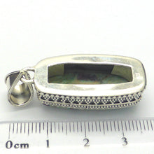 Load image into Gallery viewer, Ruby in Fuschite Pendant, Oblong, Ornate 925 Silver, r4