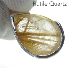 Load image into Gallery viewer, Rutilated Quartz Pendant | Angels Hair | Faceted Teardrop | 925 Sterling Silver | Crown Chakra | New Directions | Prosperity | Genuine Gems from Crystal Heart Australia since 1986