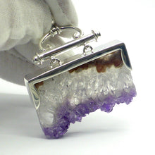 Load image into Gallery viewer, Large Amethyst Slice Pendant | Striking Steampunk Design  | 925 Sterling Silver | Genuine Gems from Crystal Heart Australia since 1986