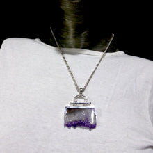 Load image into Gallery viewer, Large Amethyst Slice Pendant | Striking Steampunk Design  | 925 Sterling Silver | Genuine Gems from Crystal Heart Australia since 1986