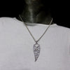 Heart and Leaf Pendant | 925 Sterling Silver | Casual stylish oxidised | Crystal Heart Melbourne Australia since 1986
