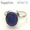 Blue Sapphire Ring | Faceted Oval | Matrix Sapphire ~ nice colour not gem quality | 925 Sterling Silver | US Size 7.5 |  AUS Size O1/2 | Genuine Gems from Crystal Heart Melbourne Australia since 1986
