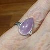 Kunzite Ring, Teardrop Cabochon, 925 Sterling Silver r1