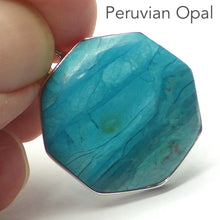Load image into Gallery viewer, Peruvian Opalina Pendant | Hexagonal Cabochon | 925 Sterling Silver Setting | Uplift and protect the Heart | Connect Heaven and Earth | Peaceful Power | Spiritual Silence  Creativity | Expression | Genuine Gems from Crystal Heart Melbourne Australia since 1986