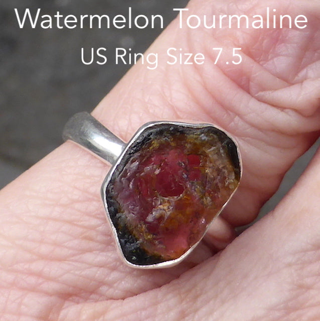 Watermelon Tourmaline Ring, 925 Silver, p2 – Crystal Heart