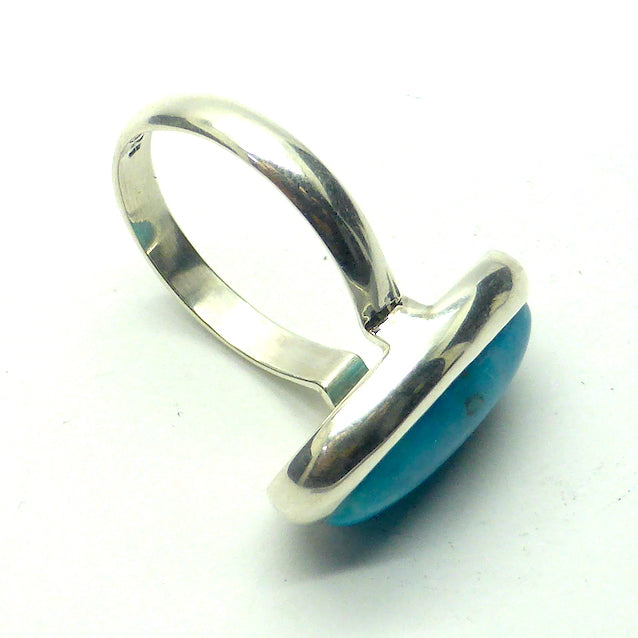 Peruvian Opalina Ring | Long Oval Cabochon | 925 Sterling Silver Setting | US Size 7.75 | AUS Size P| Uplift and protect the Heart | Connect Heaven and Earth | Peaceful Power | Spiritual Silnce  Creativity | Expression | Genuine Gems from Crystal Heart Melbourne Australia since 1986