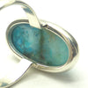 Peruvian Opalina Ring | Long Oval Cabochon | 925 Sterling Silver Setting | US Size 7.75 | AUS Size P| Uplift and protect the Heart | Connect Heaven and Earth | Peaceful Power | Spiritual Silnce  Creativity | Expression | Genuine Gems from Crystal Heart Melbourne Australia since 1986